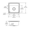 Elkay Lustertone Classic Stainless Steel 19" x 18" x 7-5/8", MR2-Hole Single Bowl Drop-in Sink