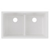 Elkay Quartz Classic 33" x 19" x 10", Equal Double Bowl Undermount Sink with Aqua Divide, White