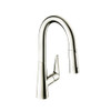 Hansgrohe 72815831 Talis S Prep Kitchen Faucet, 2-Spray Pull-Down, 1.75 GPM in Polished Nickel