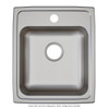 Elkay Lustertone Classic Stainless Steel 17" x 20" x 6-1/2" 2-Hole Single Bowl Drop-in ADA Sink