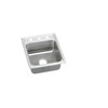 Elkay Lustertone Classic Stainless Steel 17" x 20" x 5-1/2", 2-Hole Single Bowl Drop-in ADA Sink with Quick-clip
