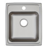Elkay Lustertone Classic Stainless Steel 17" x 20" x 6" 1-Hole Single Bowl Drop-in ADA Sink