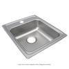 Elkay Lustertone Classic Stainless Steel 17" x 20" x 6", 0-Hole Single Bowl Drop-in ADA Sink