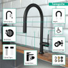 Hansgrohe 72857671 Talis N High Arc Kitchen Faucet, O-Style 2-Spray Pull-Down, 1.5 GPM in Matte Black