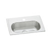 Elkay Lustertone Classic Stainless Steel 19-1/2" x 13" x 6-1/8" 2-Hole Single Bowl Drop-in Bar Sink