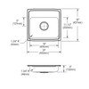 Elkay Lustertone Classic Stainless Steel 19" x 18" x 4", MR2-Hole Single Bowl Drop-in ADA Sink