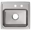 Elkay Lustertone Classic Stainless Steel 19" x 18" x 5-1/2", MR2-Hole Single Bowl Drop-in ADA Sink