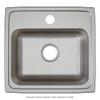 Elkay Lustertone Classic Stainless Steel 19" x 18" x 6", 3-Hole Single Bowl Drop-in ADA Sink with Quick-clip