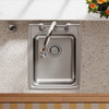 Elkay Lustertone Classic Stainless Steel 17" x 22" x 5-1/2" 3-Hole Single Bowl Drop-in ADA Sink