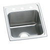 Elkay Lustertone Classic Stainless Steel 15" x 22" x 5", 2-Hole Single Bowl Drop-in ADA Sink