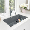 Blanco 440148 Precis Super Single Bowl: Metallic Gray Undermount Kitchen Sink