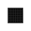 Infinity Drain 5" x 5" QD 5-3P BK Center Drain Kit: Matte Black