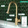 Hansgrohe 04286250 Talis S2 Prep Kitchen Faucet, 2-Spray Pull-Down, 1.75 GPM in Brushed Gold Optic