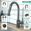 Hansgrohe 04286340 Talis S2 Prep Kitchen Faucet, 2-Spray Pull-Down, 1.75 GPM in Brushed Black Chrome