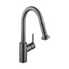 Hansgrohe 04286340 Talis S2 Prep Kitchen Faucet, 2-Spray Pull-Down, 1.75 GPM in Brushed Black Chrome