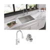Elkay Crosstown 18 Gauge Stainless Steel 25-1/2" x 18-1/2" x 9" Single Bowl Undermount Sink & Faucet Kit with Drain