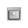 Elkay Lustertone Classic Stainless Steel 19-1/2" x 19" x 5", 0-Hole Single Bowl Drop-in ADA Sink