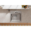 Elkay Lustertone Classic Stainless Steel 19-1/2" x 19" x 5", 0-Hole Single Bowl Drop-in ADA Sink