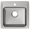 Elkay Lustertone Classic Stainless Steel 19-1/2" x 19" x 5", 1-Hole Single Bowl Drop-in ADA Sink