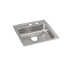Elkay Lustertone Classic Stainless Steel 19-1/2" x 19" x 5", MR2-Hole Single Bowl Drop-in ADA Sink