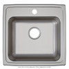 Elkay Lustertone Classic Stainless Steel 19-1/2" x 19" x 6", 1-Hole Single Bowl Drop-in ADA Sink