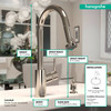 Hansgrohe 14877831 Talis S2 High Arc Kitchen Faucet, 2-Spray Pull-Down, 1.75 GPM in Polished Nickel