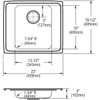 Elkay Lustertone Classic Stainless Steel 22" x 19-1/2" x 4" 2LM-Hole Single Bowl Drop-in Classroom ADA Sink