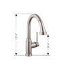 Hansgrohe 04216800 Talis C Prep Kitchen Faucet, 2-Spray Pull-Down, 1.75 GPM in Steel Optic