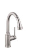 Hansgrohe 04216830 Talis C Prep Kitchen Faucet W/Pull Down 2 Spray POLISHED NICKEL