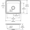 Elkay Lustertone Classic Stainless Steel 22" x 19-1/2" x 7-5/8" 4-Hole Single Bowl Drop-in Sink