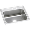 Elkay Lustertone Classic Stainless Steel 22" x 19-1/2" x 7-5/8", MR2-Hole Single Bowl Drop-in Sink