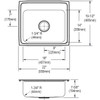 Elkay Lustertone Classic Stainless Steel 22" x 19-1/2" x 7-5/8", MR2-Hole Single Bowl Drop-in Sink