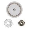 Elkay Lustertone Classic Stainless Steel 18-3/8" x 18-3/8" x 8", Single Bowl Undermount Sink Kit