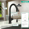 Hansgrohe 04215670 Talis C High Arc Kitchen Faucet, 2-Spray Pull-Down, 1.75 GPM in Matte Black