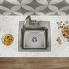 Elkay Lustertone Classic Stainless Steel 19-1/2" x 19" x 7-1/2" 2-Hole Single Bowl Drop-in Sink with Perfect Drain