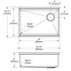 Elkay Crosstown 18 Gauge Workstation Stainless Steel 25-1/2" x 18-1/2" x 9" Single Bowl Undermount Sink Kit