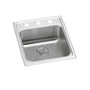 Elkay Lustertone Classic Stainless Steel 15" x 22" x 6-1/2", 2-Hole Single Bowl Drop-in ADA Sink with Perfect Drain