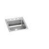 Elkay Lustertone Classic Stainless Steel 19-1/2" x 22" x 4-1/2" 2-Hole Single Bowl Drop-in ADA Sink