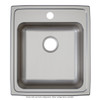 Elkay Lustertone Classic Stainless Steel 19-1/2" x 22" x 5-1/2" 1-Hole Single Bowl Drop-in ADA Sink