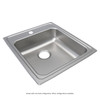 Elkay Lustertone Classic Stainless Steel 19-1/2" x 22" x 6", OS4-Hole Single Bowl Drop-in ADA Sink