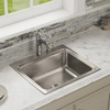Elkay Lustertone Classic Stainless Steel 25" x 22" x 8-1/8", 2-Hole Single Bowl Drop-in Sink