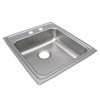 Elkay Lustertone Classic Stainless Steel 19-1/2" x 22" x 6-1/2", MR2-Hole Single Bowl Drop-in ADA Sink