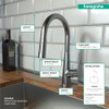 Hansgrohe 72813341 Talis S High Arc Kitchen Faucet, 2-Spray Pull-Down, 1.75 GPM in Brushed Black Chrome