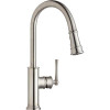 Elkay LKEC2031LS Explore Single Hole Kitchen Faucet with Pull-down Spray and Forward Only Lever Handle Lustrous Steel