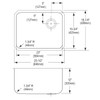 Elkay Lustertone Classic Stainless Steel 25-1/2" x 19-1/4" x 12" Single Bowl Undermount Sink with Right Drain