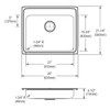 Elkay Lustertone Classic Stainless Steel 25" x 21-1/4" x 4-1/2", Single Bowl Drop-in ADA Sink