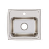 Elkay Lustertone Classic Stainless Steel 17" x 16" x 10-1/8" 1-Hole Single Bowl Drop-in Sink
