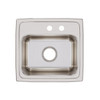 Elkay Lustertone Classic Stainless Steel 17" x 16" x 10-1/8" MR2-Hole Single Bowl Drop-in Sink
