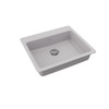 Elkay Quartz Classic 25" x 22" x 5-1/2", Single Bowl Drop-in ADA Sink with Perfect Drain, Greystone