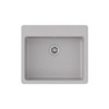 Elkay Quartz Classic 25" x 22" x 5-1/2", Single Bowl Drop-in ADA Sink with Perfect Drain, Greystone